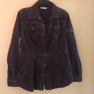 CAbi Brown Canvas Jacket Large